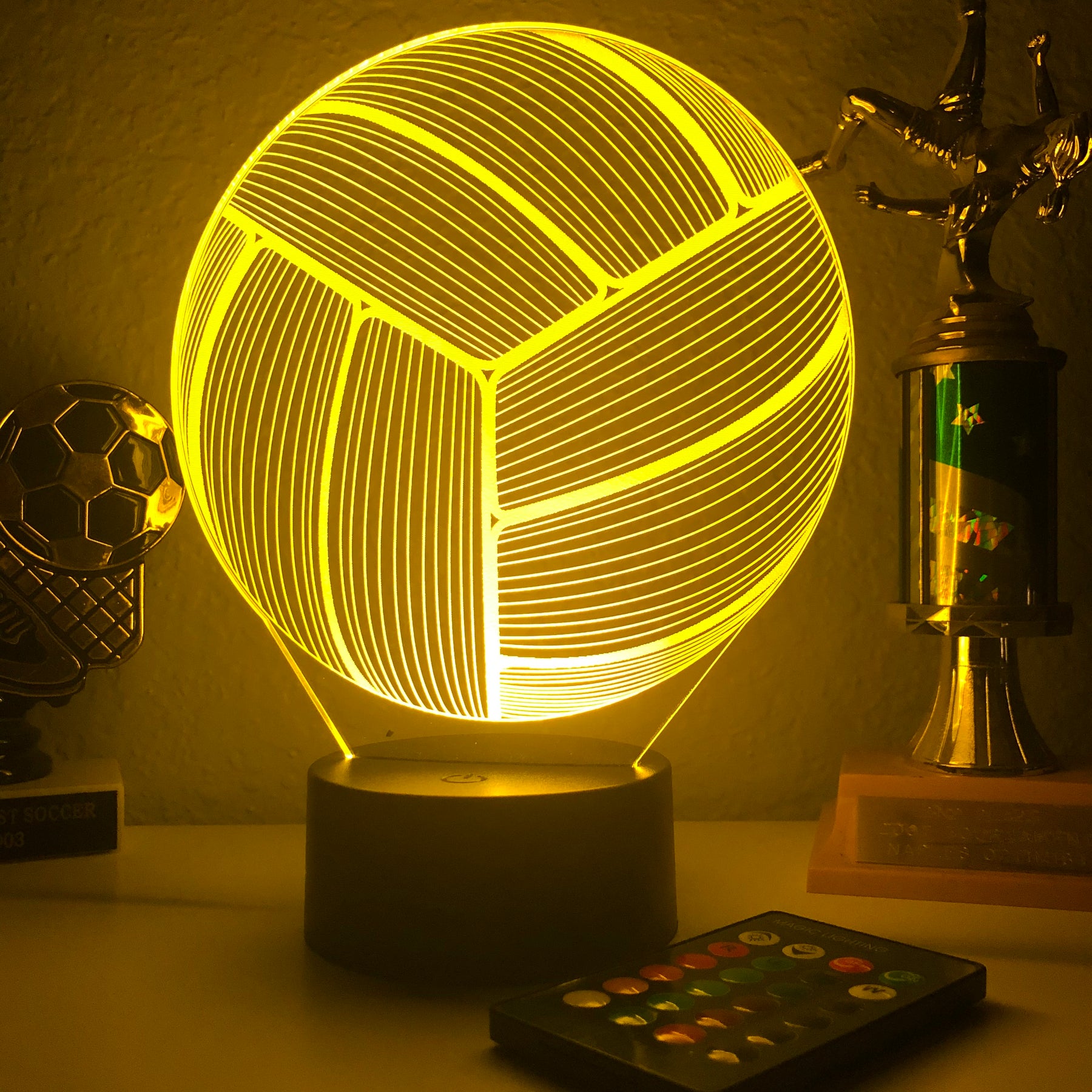 Soccer Ball - 3D Optical Lamp Night Light – Carve Craftworks, LLC
